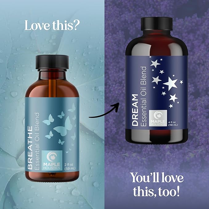 Breathe Essential Oil for Diffuser - Invigorating and Refreshing Breathe Essential Oil Blend with Eucalyptus Peppermint Tea Tree and Mint for Diffusers for Home and Shower Aromatherapy (2 Fl Oz)-Ruum Studio Home