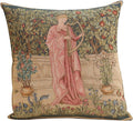 Charlotte Home Furnishings Decorative Tapestry Pillow Cover 19x19 in, Green Menestrel Couch Throw Pillow Cover, French Country Square Cushion Cases for Bed Room Home Decor, Soft Cotton Jacquard Woven-Ruum Studio Home