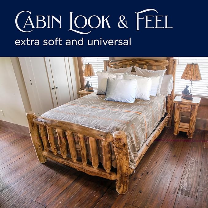 Beacon Blankets Southwestern Agawam Design Throw - 90" x 90" Blanket Only - Premium Plush Blanket Can be Used for Queen or King Size Bed-Ruum Studio Home