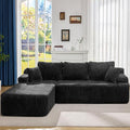 Hobestluk Modular Sectional Sofa Couches 108" L-Shape Couch 3 Seat Modular Sofa Memory Foam Sectional Couches for Living Room, Boneless Couch with Oversized Chaise (Black, Left Facing)-Ruum Studio Home