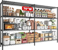 REIBII 70"W Metal Shelving, Storage Shelves 4-tier Wire Shelving Unit Load 1240LBS Metal Shelves for Storage Adjustable Shelving Rack for Pantry Kitchen Commercial school Garage 70"W*15.8"D*62.9"H-Ruum Studio Home