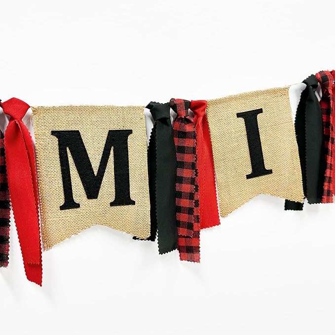 Valentine’s Day Party Decorations Be Mine Felt Sign Burlap Pennant Banner Flag Heart with Black Red Buffalo Plaid Fabric Ribbon for Valentine’s Day Wedding Birthday Party Supplies-Ruum Studio Home