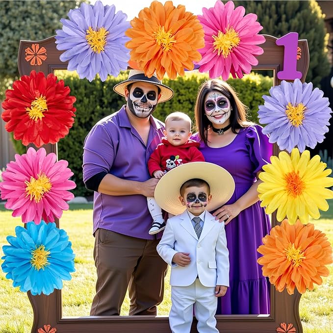 Homarkable 6 Pcs Large Tissue Paper Flowers, 20 Inch Handcrafted Giant Paper Flowers for Mexican Party Summer Wedding Birthday Backdrop Baby Shower Nursery Craft Outdoor Wall Decor-Ruum Studio Home