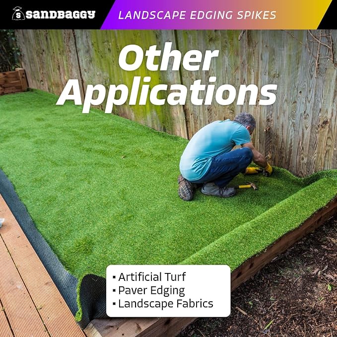 Sandbaggy 6 inch Galvanized Landscape Edging Spikes - Spiral Landscape Nails - 7 Gauge Steel - Great For Hard Rocky Soil - Also Great For Paver Edging, Artificial Turf, Landscape Fabric (1000, 6 inch)-Ruum Studio Home