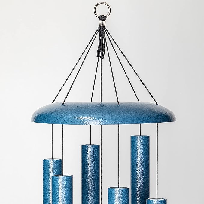 Corinthian Bells by Wind River - 50 inch Sky Blue Wind Chime for Patio, Backyard, Garden, and Outdoor Decor (Aluminum Chime) Made in The USA-Ruum Studio Home