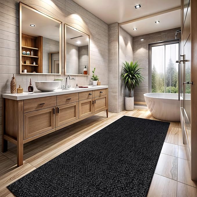 CAMILSON Easy Jute Rug 2x3, Indoor Outdoor Dark Gray Color Farmhouse Area Rugs for Living Room and Kitchen Rug, Solid Boho Woven Design, Easy-Cleaning, Washable Outside Carpet Alfombras (2 x 3)-Ruum Studio Home