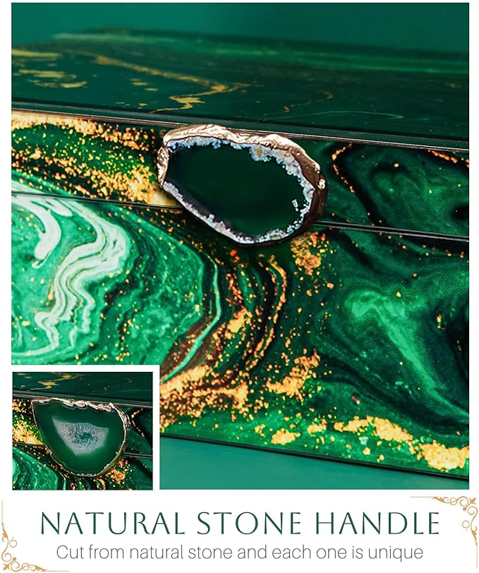 Homde Glass Decorative Storage Box: Set of 2 Boxes for Home Decor - Large Organizer with Lids for Decorations-Ruum Studio Home