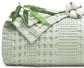 PHF Cooling Waffle Blanket Queen Size, Lightweight 60% Rayon Derived from Bamboo & 40% Cotton Breathable Blanket for Hot Sleepers, Soft and Luxury for Bed Couch and Sofa, 90"x90", Mint-Ruum Studio Home