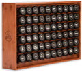 AllSpice Spice Rack Organizer, Wood, 525 Unique Labels, Countertop or Wall Mount, Includes 60 4oz Jars- Cherry Stain-Ruum Studio Home