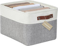 DECOMOMO Storage Bins Fabric Storage Baskets for Shelves, Linen Closet Organization Toys Nursery (Grey and White, Large - 1 Pack)-Ruum Studio Home