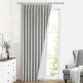 Vision Home Light Gray Pinch Pleated Full Blackout Curtains Linen Blended Thermal Insulated Window Panels 120 inch for Bedroom Living Room Darkening Pleat Drapes with Hooks Back Tab 10FT 60"Wx120"Lx1-Ruum Studio Home