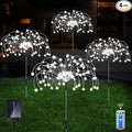 Unihoh Solar Garden Lights Outdoor, 4 Pack 120 LED Waterproof Decorative String Lights 8 Modes with Remote DIY Outdoor Decor for Pathway Walkway Yard (Cool White)-Ruum Studio Home