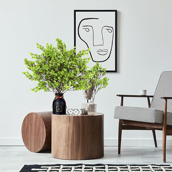 Sggvecsy 10 Pcs Babys Breath Artificial Flowers Gypsophila Bouquets Bulk Real Touch Fake Silk Flowers for Home Wedding DIY Floral Arrangement Kitchen Table Centerpiece Festival Decoration (Green)-Ruum Studio Home