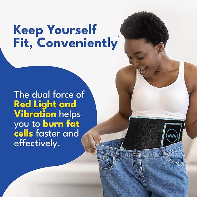 Red Light Therapy Belt with 126 High-Intensity LEDs for Targeted Relief, 660nm & 850nm Infrared Light, Heat and Vibration for Back, Waist, and Muscle Recovery, FSA HSA Eligible-Ruum Studio Home