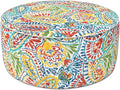 LVTXIII Indoor/Outdoor Inflatable Ottoman, D31 x H14 Inch Large Round Ottoman, All Weather Foot Rest Stool, Portable Footrest for Patio, Garden, Camping and Home - Paisley Multi-Ruum Studio Home