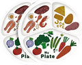 10" 3-Grid Cute Cartoon Portion Control Plate - Melamine, Healthy Nutrition for Weight Loss & Diabetes Management, Ideal for Adults & Teens Kids (2 Pack)-Ruum Studio Home