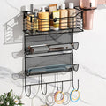 VITVITI Metal Hair Tool Organizer Wall Mount, Hair Dryer Holder with 3 Tier Shelf Basket Hooks, Bathroom Hair Styling Tool Organizer for Curling Iron/Blow Dryer/Straightener, Matte Black-Ruum Studio Home