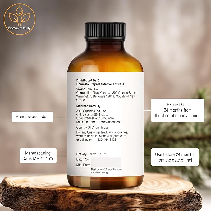 Majestic Pure Cedarwood Essential Oil with Glass Dropper - Huge 4 Fl Oz - 100% Pure and Natural Cedarwood Oil - Premium Grade Essential Oils for Diffuser, Aromatherapy, Soap and Candle Making-Ruum Studio Home