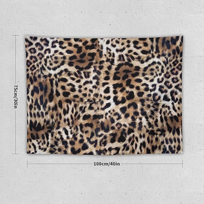 HZOHNAGO Leopard Print Tapestry Nature Wildlife Vintage Cheetah Fur Spot Animal Skin Wild Animals Spots Printed Wall Tapestry Painting Wall Hanging for Bedroom Living Room Dorm 40" W x 30" H-Ruum Studio Home