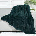 GONAAP Fuzzy Faux Fur Throw Blanket Dark Teal Super Soft Cozy Plush Fuzzy Shaggy Blanket for Couch Sofa Bed (Dark Teal, Throw(50"x60"))-Ruum Studio Home