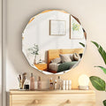 Bathroom Mirrors for Over Sink, Round Frameless Mirrors for Wall, 20x20 Inch Beveled Bathroom Mirror, Bathroom Vanity Circle Mirror for Bedroom Living Room Entryway Home Decor-Ruum Studio Home