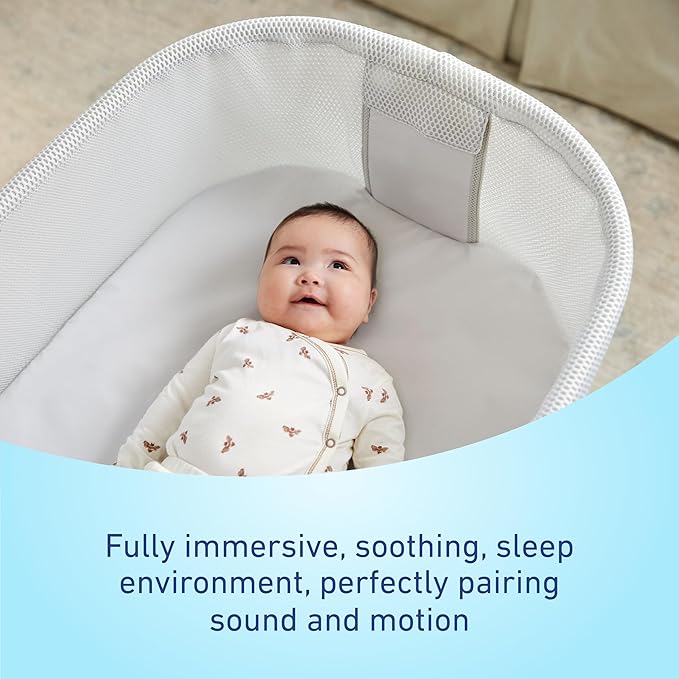 Graco SmartSense Soothing Baby Bassinet – Smart Newborn Bassinet Detects and Automatically Responds to Baby's Cries – for Newborn Babies to 6 Months-Ruum Studio Home