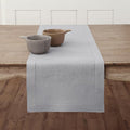 Solino Home Linen Soft Grey Table Runner 72 Inches Long - 100% Pure Linen Hemstitch Table Runner 14 x 72 Inch for Dresser, Dining, Fall, Autumn, Halloween, Thanksgiving - Classic Hemstitch-Ruum Studio Home