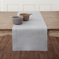 Solino Home Linen Soft Grey Table Runner 48 Inches - Classic Hemstitch, 100% Pure Linen Coffee Table Runner 14 x 48 Inch Ideal for Dresser Tables - Fall, Autumn, Halloween, Thanksgiving-Ruum Studio Home