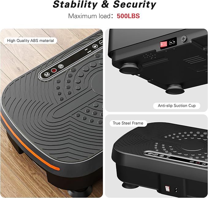 soges Vibration Plate Exercise Machine, Vibrating Exercise Equipment for Whole Body, Vibrate Plate for Home Fitness Workout, Weight Loss, Training-Ruum Studio Home