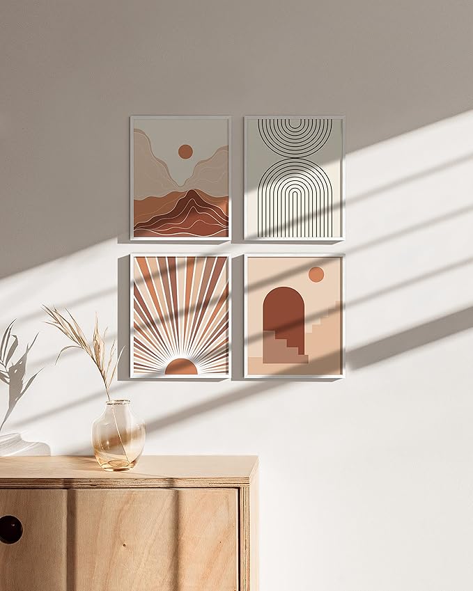 HAUS AND HUES 8x10 Picture Frame Set of 4-8 x 10 Frame White Photo Frames, Wood Frames Bulk, 8x10 Frames Set of 4 for Wall Art (White Oak)-Ruum Studio Home