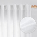 MYSKY HOME Patio White Curtains for Sliding Door, Living Room Curtains & Drapes Soft Cotton Farmhouse Window Treatments 90 inch Length 2 Panels Set Linen Look Semi Sheer Draperies, 50" W x 90" L-Ruum Studio Home