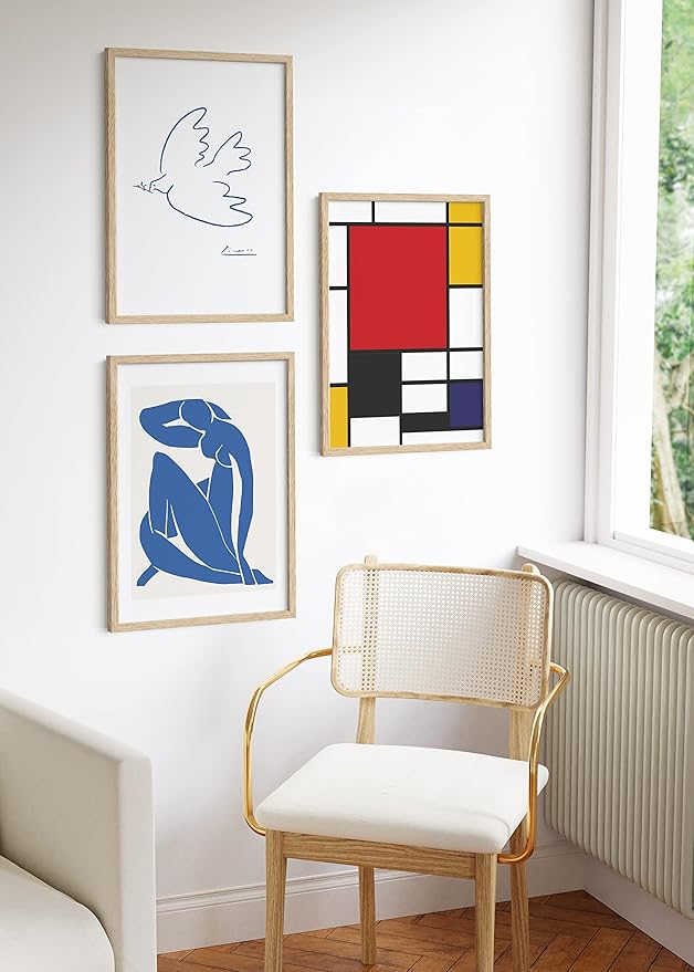 HAUS AND HUES 20x30 Picture Frames - Set of 3: Beige Framed Poster Frames-Ruum Studio Home