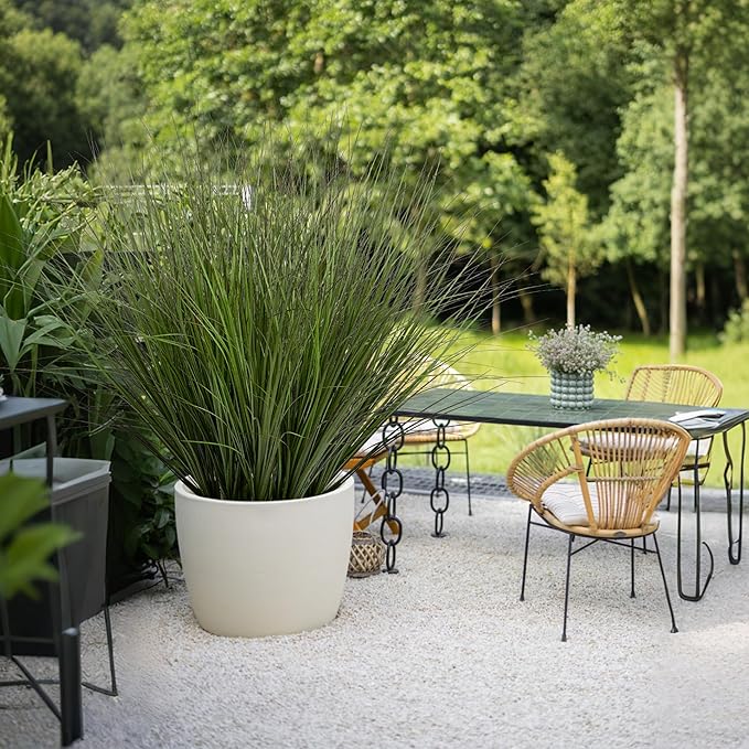 48PCS Fake Plants Artificial Wheat Grass Greenery Plastic Plants Fake Grass Artificial Plants for Outdoor Decor Artificial Grass Plant with Greenery Stems for Indoor Home Decoration 26.4"-Ruum Studio Home