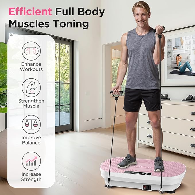 FEIERDUN Vibration Plate Exercise Machine, Vibration Plate for Lymphatic Drainage, Power Plate Vibration Platform for Weight Loss, Toning & Wellness-Ruum Studio Home
