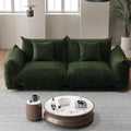 Modern Minimalist Chenille Modular Sectional Sofa, Oversized Couch and Loveseat Set with Thick Cushions, Upholstered Sofa for Small Spaces, Living Room, Bedroom, Office, Apartment(Green,75" Loveseat)-Ruum Studio Home