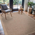 CAMILSON Easy Jute Rug 4x6, Indoor Outdoor Natural Color Fiber Area Rugs for Living Room Patio and Kitchen Rug, Sisal Boho Woven Design, Easy-Cleaning, Washable Outside Carpet Alfombras para(4 x 6)-Ruum Studio Home