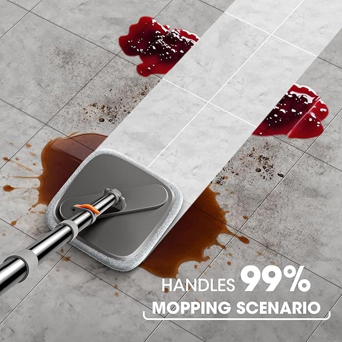 Mop and Bucket, Spin Mop with Separate Dirty Water System, Deep-Cleaning Mops for Floors, Versatile Mops for Walls-Ruum Studio Home