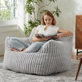 Giant Bean Bag Chairs for Adults with Filling Plush Fluffy Bean Bag Chairs for Teens with Armrests Comfy BeanBag Lazy Couch Sofa Chair for Bedroom Living Room Reading-Ruum Studio Home