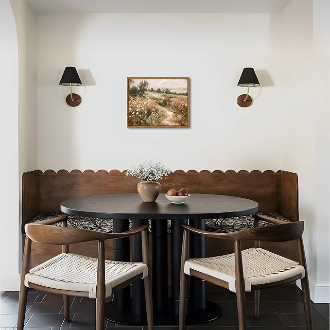 Vintage Framed Wall Art for Living Room – Vintage Wildflower Pictures Oil Paintings Canvas Prints – Country Flower Modern Farmhouse Wall Decor for Bathroom Bedroom Home Office – 8x10in-Ruum Studio Home