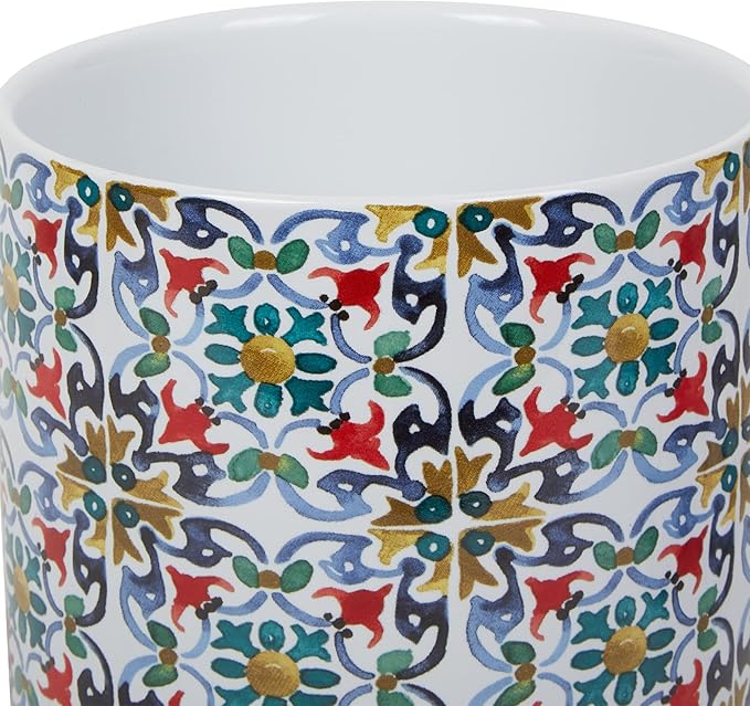DII Kitchen Ceramics Collection Canister Set, Floral Tile, 3 Piece-Ruum Studio Home