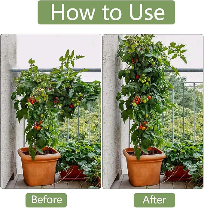 Garden Plant Stakes 36 Inch 3Ft Steel Plant Stick Support, 25 Pack Tomato Stakes for Growing Climbing Plants, Potted Plants, Tomatoes, Trees, Cucumber, Beans, Fences Poles-Ruum Studio Home