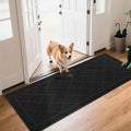 BEQHAUSE Dirt Trapper Door Mat 24" x 60", Doormat Non-Slip Entryway Rugs Washable, Dog Door Mat Stain Resistant and Absorbent Welcome Floor Mat for Front Back Door, Muddy Wet Shoes & Paws, Black-Ruum Studio Home