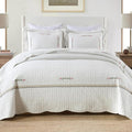 MarCielo 3-Piece 100% Cotton Oversized Bedspread Lightweight Quilt Coverlet Embroidery Farmhouse Bedding Set (Sakura White, Oversized King (118"x106"))-Ruum Studio Home