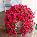 Faux Bougainvillea Artificial Flowers Plants for Outdoors Outside Decoration, 2 PCS Fake Flowers Silk Long Trailing Vines UV Resistant Realistic for Front Door Porch Planter Urn Patio Balcony Hot Pink-Ruum Studio Home