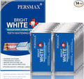 Teeth Whitening Strips for Teeth Sensitive, Non-Slip Enamel-Safe Strips, Professional and Safe Teeth whitening Strips, for Smoking/Coffee/Soda/Wine Stain, 14 Treatments 28 Strips (Mint)-Ruum Studio Home