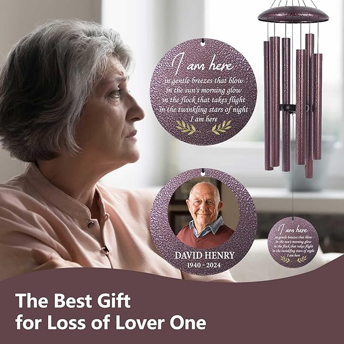 ASTARIN Happy Retirement Gifts Wind Chimes, Personalized 30" Wind Chime for Teacher Coworkers Boss, Personalized Retire Gifts Deep Tone Windchime-Ruum Studio Home