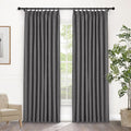 Macochico 100% Blackout Natural Grey Linen Curtains 84 Inches Long Pinch Pleated Burlap Curtains for Bedroom Living Room Farmhouse Nursery Thermal Window Panels with Tieback 72”Wx84”L 1 Panel-Ruum Studio Home