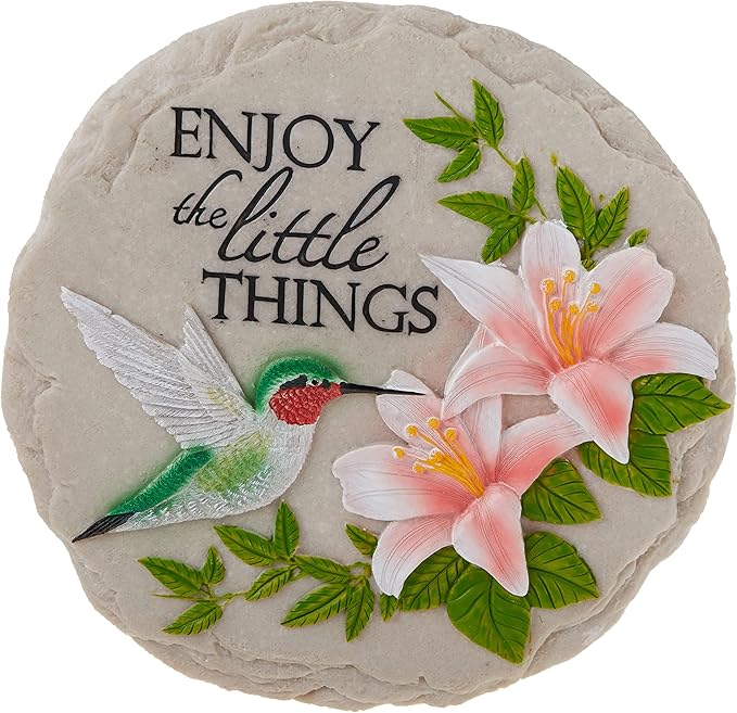 Spoontiques - Garden Décor - Hummingbird Stepping Stone - Decorative Stone for Garden-Ruum Studio Home