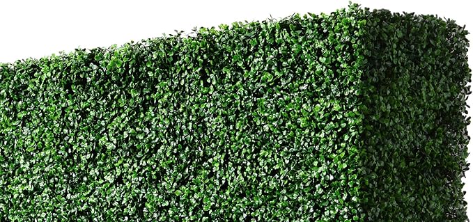 AGPL Upgraded Artificial Boxwood Hedge Wall with Gray Color Planter Room Divider and Privacy Wall Backdrops (48" H 48" W 12" D)-Ruum Studio Home