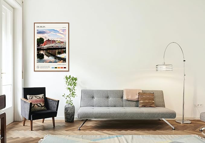 StudioUBILA Dublin Wall Art Poster, Decorative Cityscape Landscape Art Prints, Home Decor Wall Art Print for Bedroom Living Room Kitchen Decorations, Unframed-Ruum Studio Home